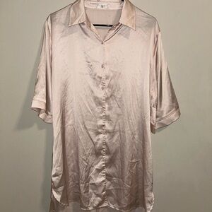 Elegant Women's Cream Button Down Shirt